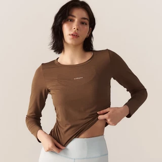 Wakingbee Sol Cover เสื้อคลุมทับสปอร์ตบรา แขนยาว กันยูวี ทรงสวย จับย่นด้านข้าง พรางหุ่น ผ้าเบา นุ่ม แห้งไว ใส่สบาย