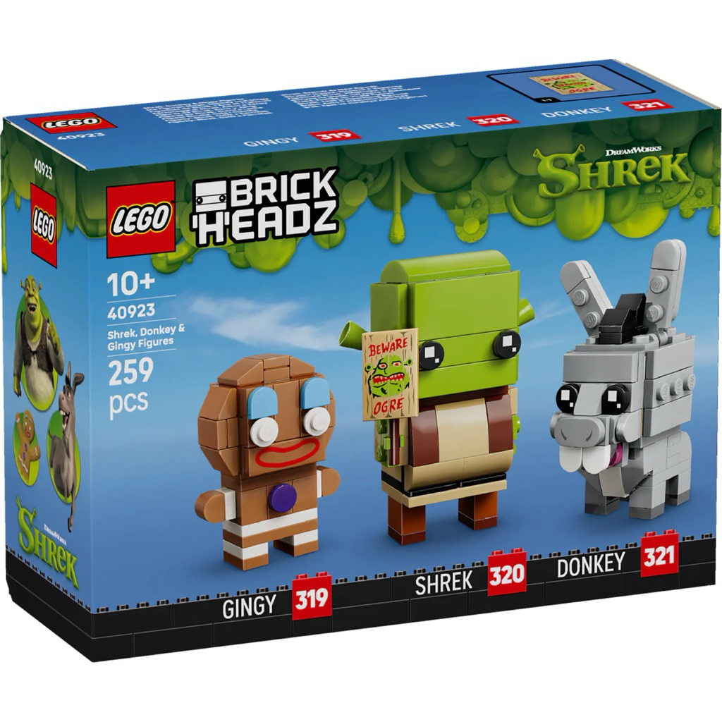 Lego BrickHeadz 40923 Shrek, Donkey & Gingy Figures