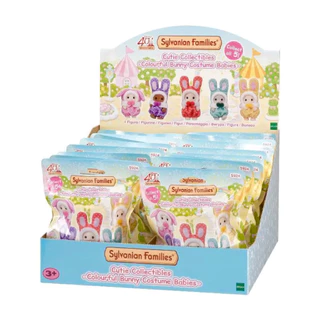 🏠 (สุ่มเอง/ เลือกแบบได้) ตุ๊กตาเบบี้ซิลวาเนียนชุดมาสคอตกระต่าย Colourful Bunny Costume Babies : Sylvanian Rabbit ซองสุ่ม