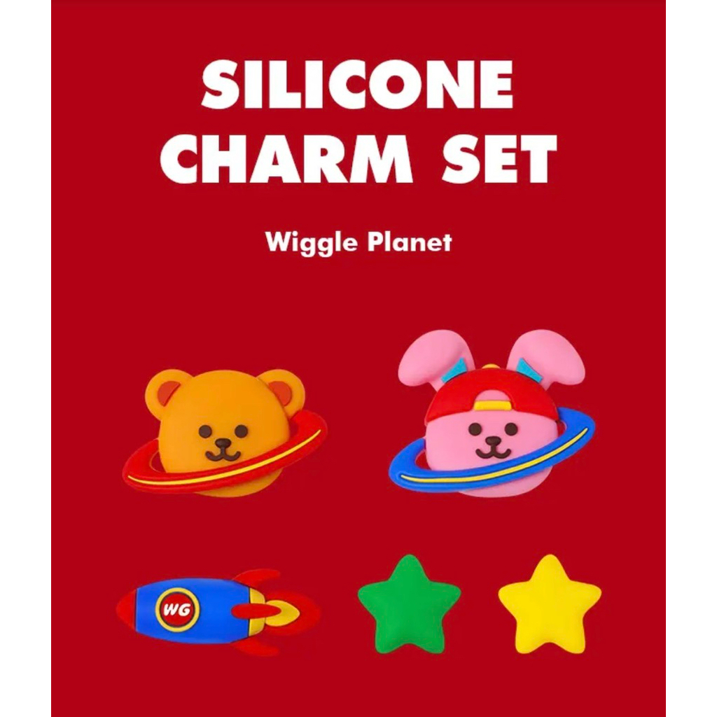 Wiggle Wiggle Silicone Charm Set Wiggle Planet 5P. จิ๊บบิตติดรองเท้า