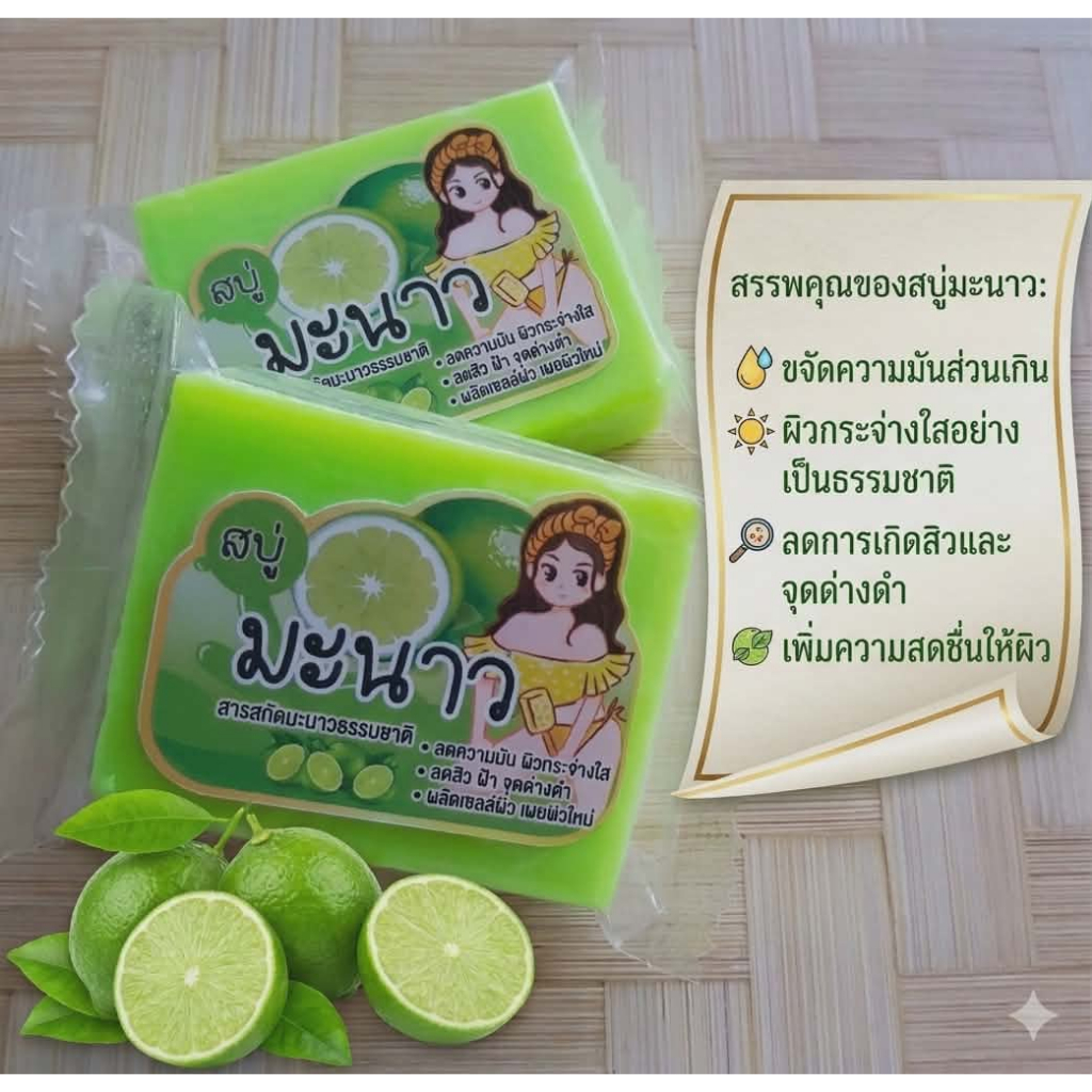 สบู่กลูต้ามะนาว เปิดผิวvาวเร่งกระจ่างใส