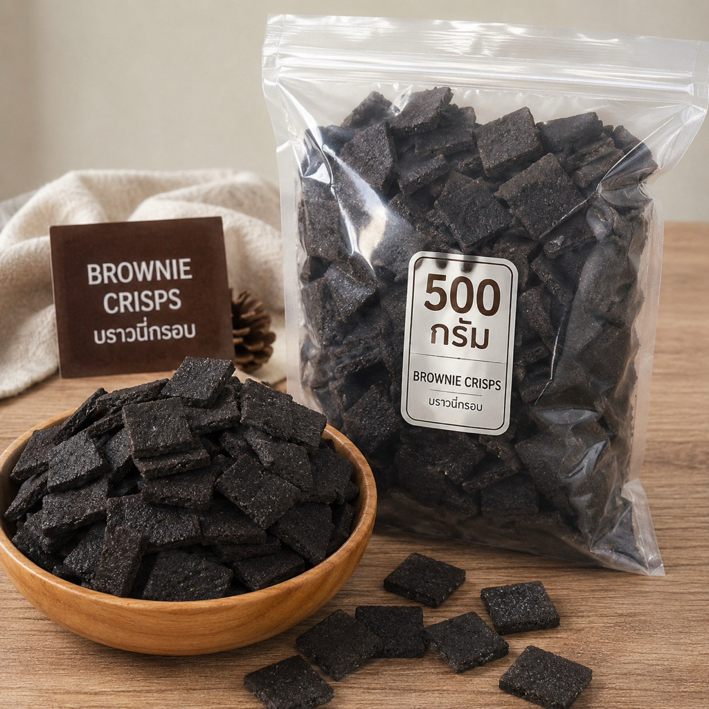 บราวนี่กรอบ บราวนี่มินิ brownie crisps 500 กรัม