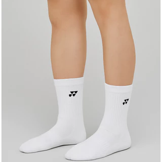 Yonex High-Quality Sports Socks for Tennis and Volleyball, Breathable Cotton Blend, White