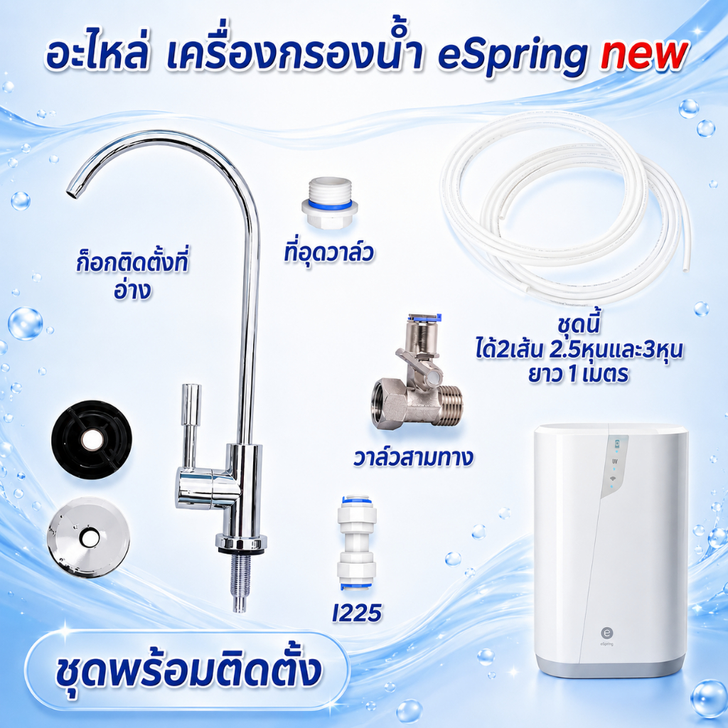 แอมเวร์ amway ชุดอะไหล่เครื่องกรองน้ำ เครื่องกรองน้ำ แอมเวย์ อีสปริง รุ่นใหม่ eSpring New (ชุดทดแทน)