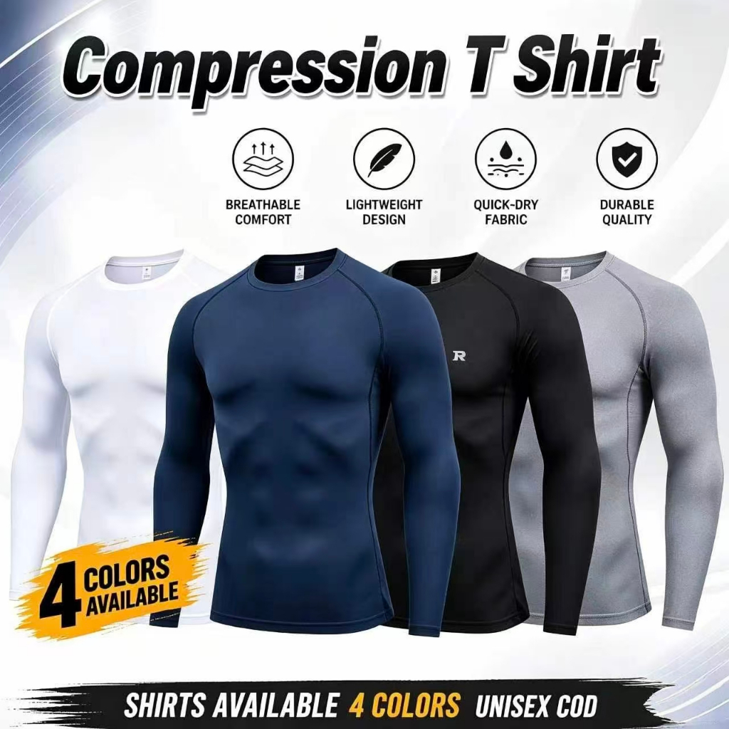 Compression เสื้อยืดวิ่งชาย แขนสั้นรัดรูป ชุดออกกำลังกาย ชุดกีฬา เสื้อกล้าม เสื้อผ้าสำหรับกิจกรรมกลางแจ้ง