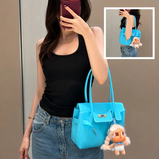 รุ่นล่าสุด!!🔥💚💜💛Jelly bag Y2k | Kiiikiii กระเป๋าเจลลี่สุดฮิตตอนนี้ 🔥✨ ถุงเยลลี่ กันน้ำ กระเป๋าสะพายไหล่ กระเป๋าโท้ท