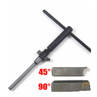 ชุดเจียรบ่าวาล์ว 5 ชิ้น ด้ามจับปรับได้ ก้าน 5 มม. ใบมีด 45°/90° สำหรับซ่อมวาล์วรถยนต์ พร้อมส่ง