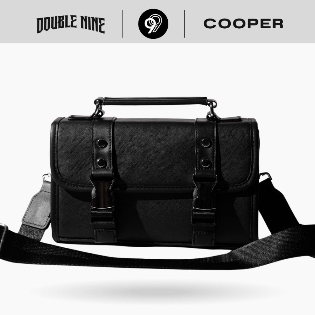DOUBLE NINE : COOPER กระเป๋าสะพายข้างคูเปอร์หนังซัฟเฟียโน่