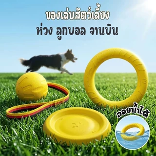 ของเล่นสุนัขออกกำลังกายลอยน้ำได้ ห่วงโยนรับจานบินและลูกบอล ช่วยคลายเครียด เสริมสร้างความสัมพันธ์กับเจ้าของ