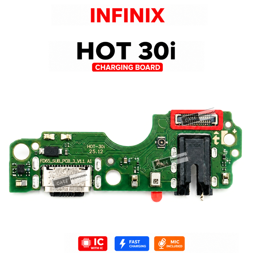บอร์ดชาร์จ Infinix Hot30i ก้นชาร์จ ตูดชาร์จ มี IC รองรับชาร์จเร็ว พอร์ตชาร์จ อะไหล่มือถือ ตรงรุ่น พร้อมส่ง hot30i