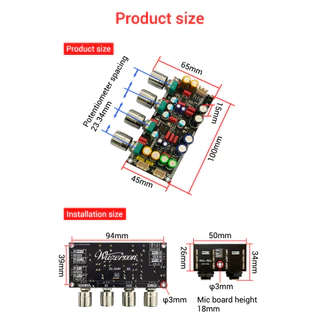 ZK AMP 2G ปรีไมค์คาราโอเกะ คาราโอเกะ บอร์ดก้อง ไมค์โครโฟน K ร้องเพลง พรีเอฟเฟคบอร์ดDSP ผสมกันเสียงหอน