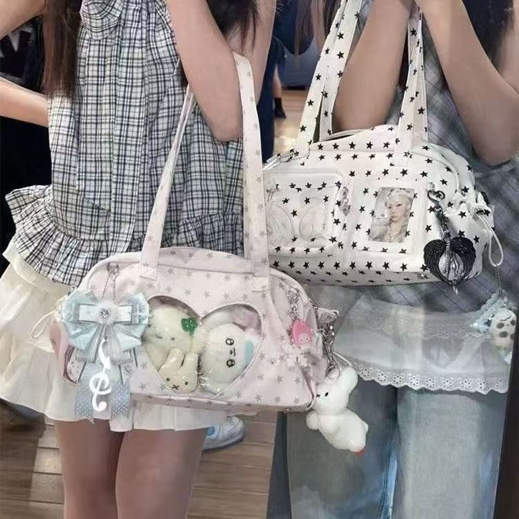 กระเป๋าสะพายไหล่ สไตล์ญี่ปุ่น Ita Bag สายคล้องไหล่ปรับได้ บุคลิกภาพ กระเป๋าหนังพียู