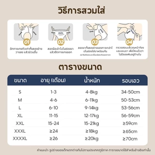 [6 แพ็ค] Aiwibi Ultimate Comfort Pants กางเกงผ้าอ้อมเด็ก แพมเพิสเด็ก ซึมซับทรงพลัง 14 ชม. สำหรับกลางคืน ผิวแพ้ง่าย M-XXL