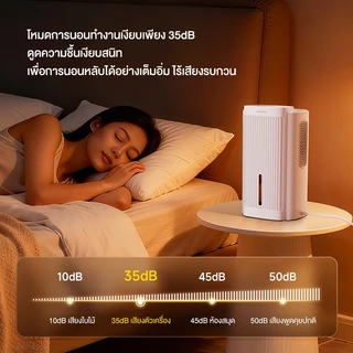 Deerma CS01 เครื่องดูดความชื้นขนาดเล็ก เครื่องลดความชื้นตั้งโต๊ะ ประหยัดไฟ 80W ทำงานเงียบ 35dB