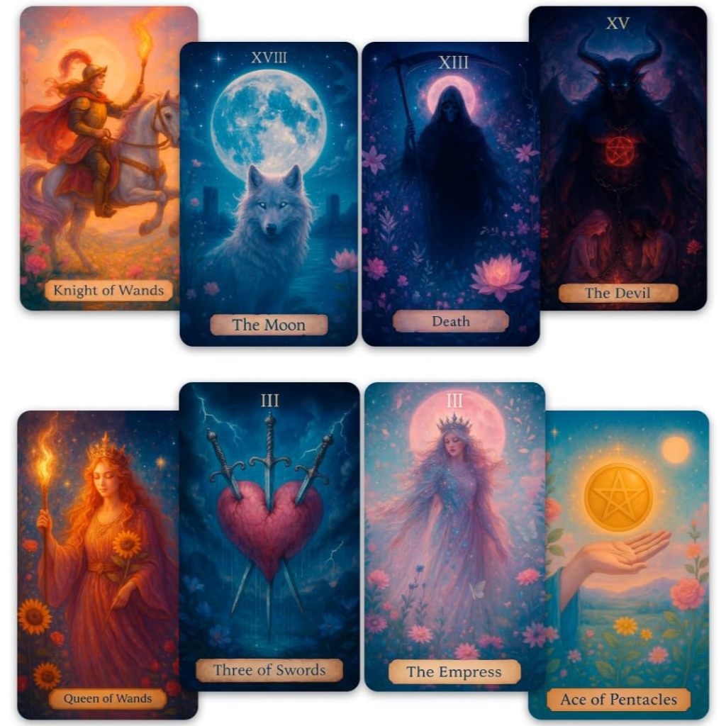 Enchanted Gate Tarot – 78 Cards Deck with Guidebook ไพ่ขอบฟอล์ย