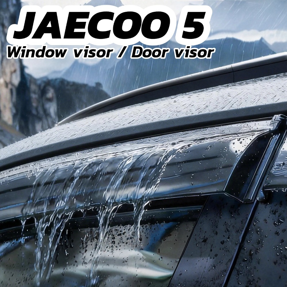 คิ้วกันฝนประตู JAECOO J5 4ชิ้น อะคริลิคแท้ หนาทนทาน กันรอย เข้ารูปตรงรุ่น ชุดแต่งรถ ติดตั้งง่าย