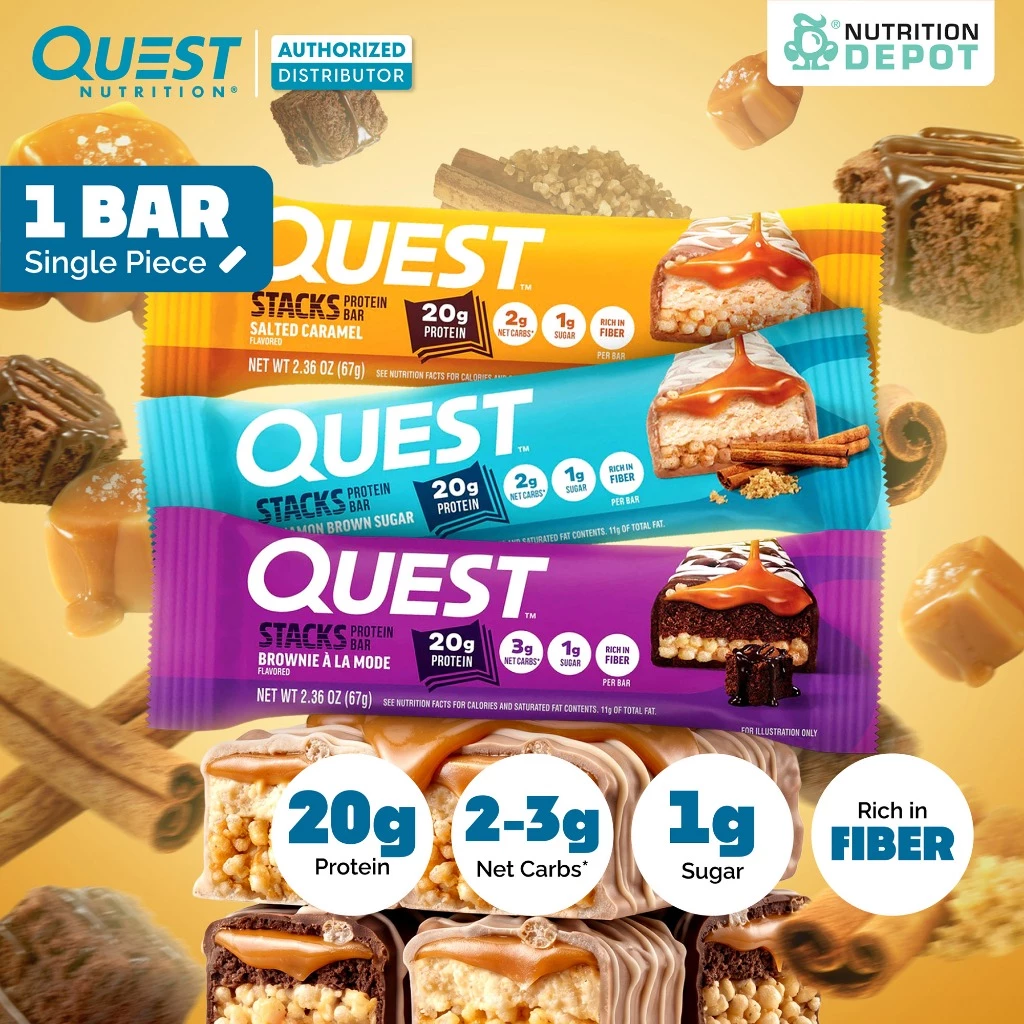 Quest Stacks Protein Bar 1 Bars โปรตีนบาร์ - 1 ชิ้น