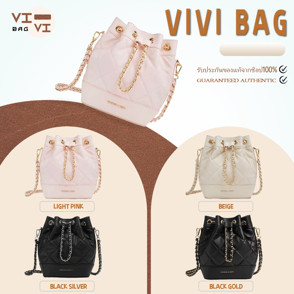 【ของแท้ 100%】⭐ CK Crossbody Bag 👜 กระเป๋าทรงถัง 24*9*20 ซม Medium