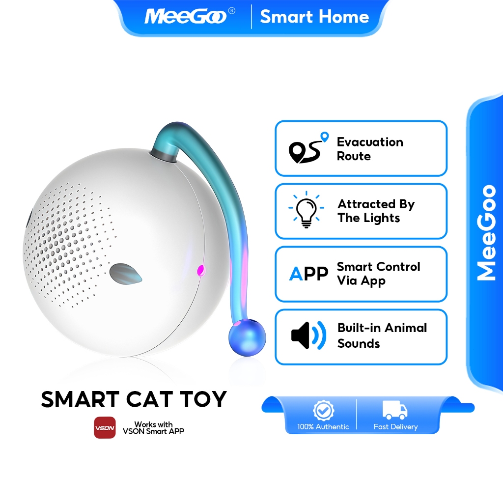 MeeGoo Smart Cat Toy Ball ของเล่นแมวอัตโนมัติ  รองรับการควบคุมผ่านAPP Type-C ชาร์จ ของเล่นสัตว์เลี้ยง