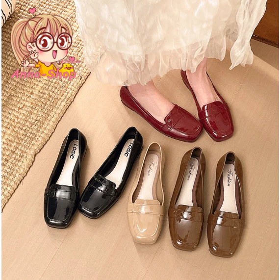 Anna shop รองเท้าแฟชั่น รองเท้าผู้หญิง สีพื้น วัสดุทำจากยางอย่างดี สุดฮิต พร้อมส่ง T415