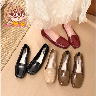 Anna shop รองเท้าแฟชั่น รองเท้าผู้หญิง สีพื้น วัสดุทำจากยางอย่างดี สุดฮิต พร้อมส่ง T415