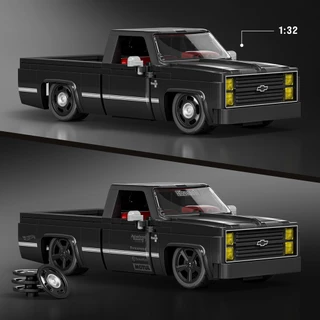 Mattel Brick Shop Hot Wheels '83 Chevy Silverado ตัวต่อฮอตวีลส์ รถเชฟวี่ ซิลเวอราโด ปี 83 JKG42 CH