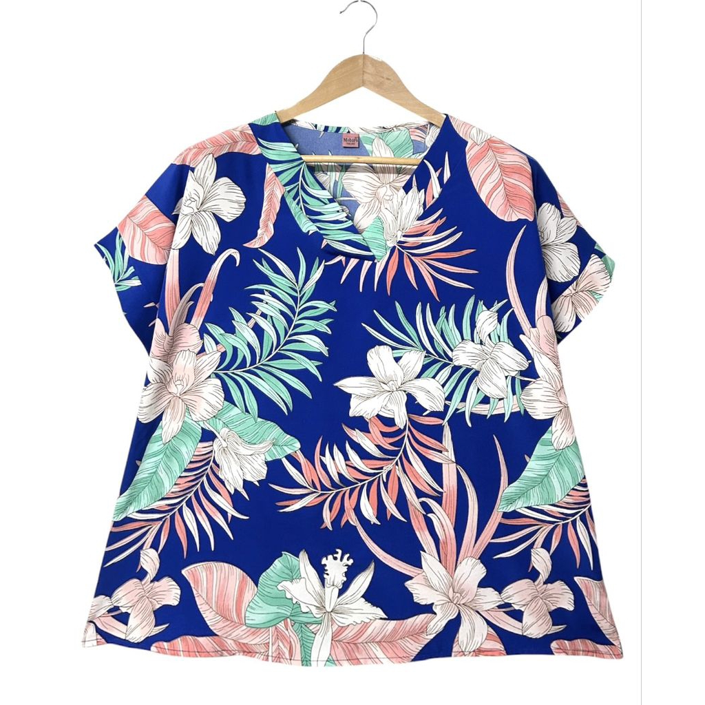เสื้ออก 50 นิ้ว  เสื้อผู้หญิงสาวอวบไหมอิตาลี ผ้าไม่ต้องรีด