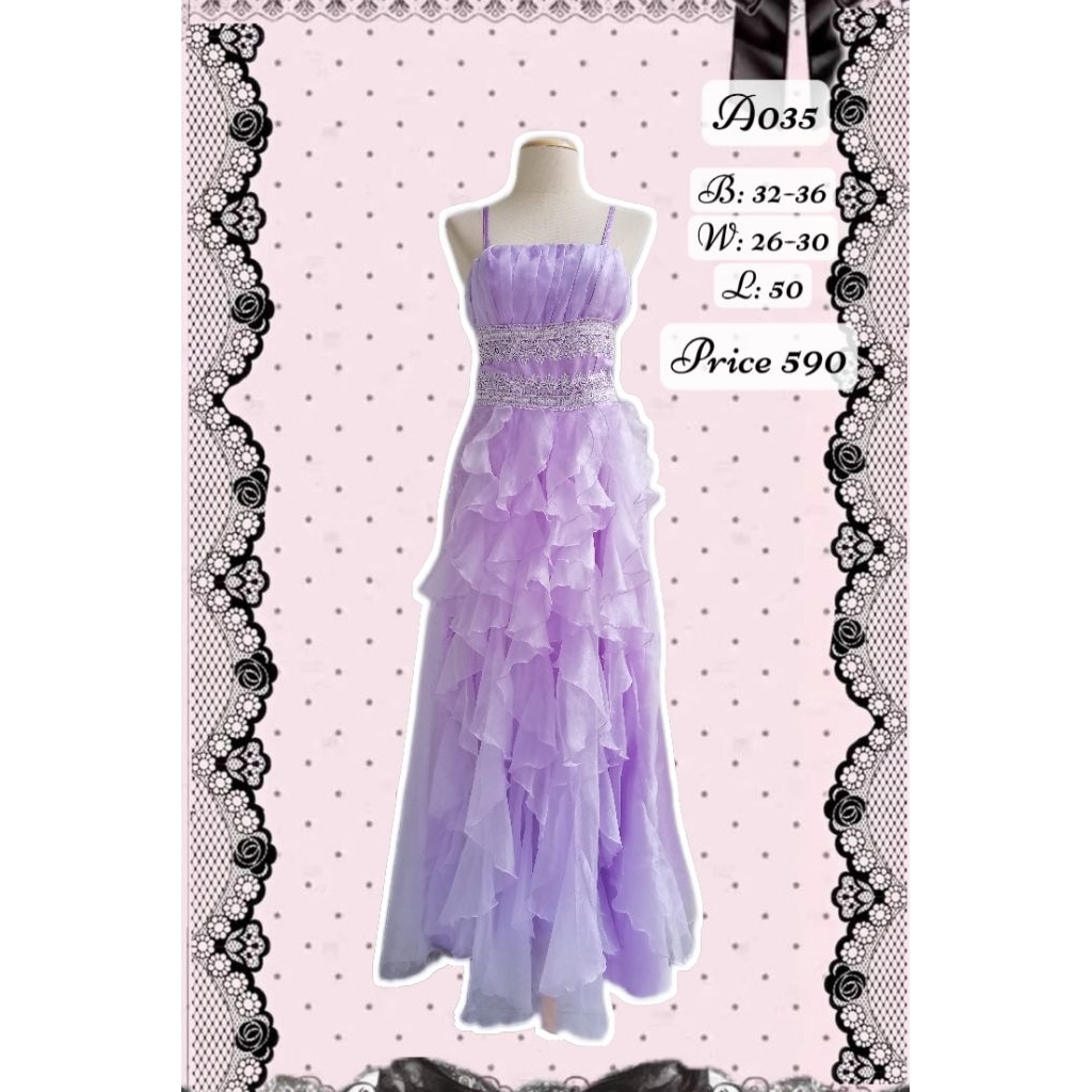 Pastel purple prom dress