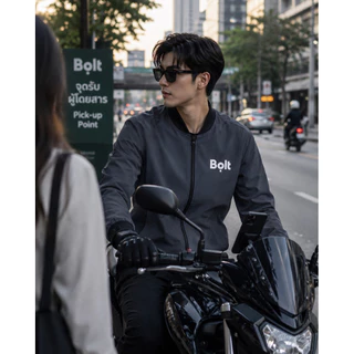 B-01 เสื้อแจ็คเก็ต Bolt ใส่รับ-ส่งผู้โดยสาร เท่ห์ๆ แบบมืออาชีพ