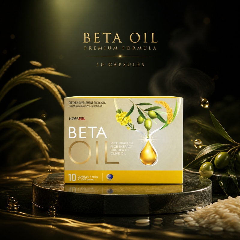 🔥Beta Oil เบต้าออยล์ น้ำมันรำข้าว+น้ำมันมะกอก+สารสกัดข้าวสีดำ ดูแลไขมันในเลือด บำรุงหัวใจและหลอดเลือด 10 แคปซูล