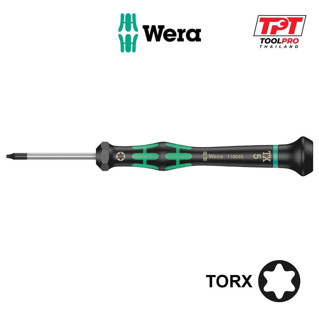 Wera ไขควง ไมโคร 2067 TORX Micro Screwdriver, TX1 - TX6