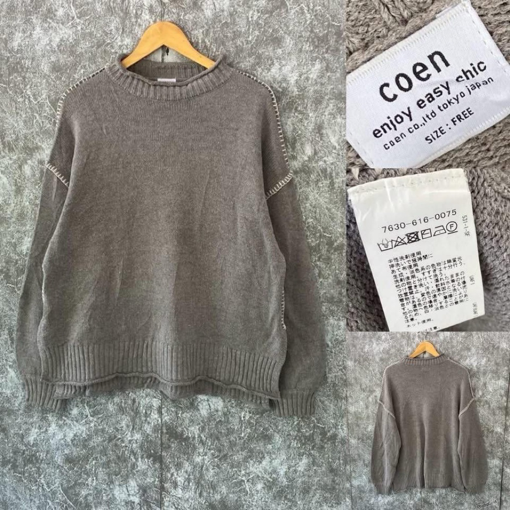 G01 เสื้อไหมพรมสีเทา coen anjoy easy chic (size:Free)