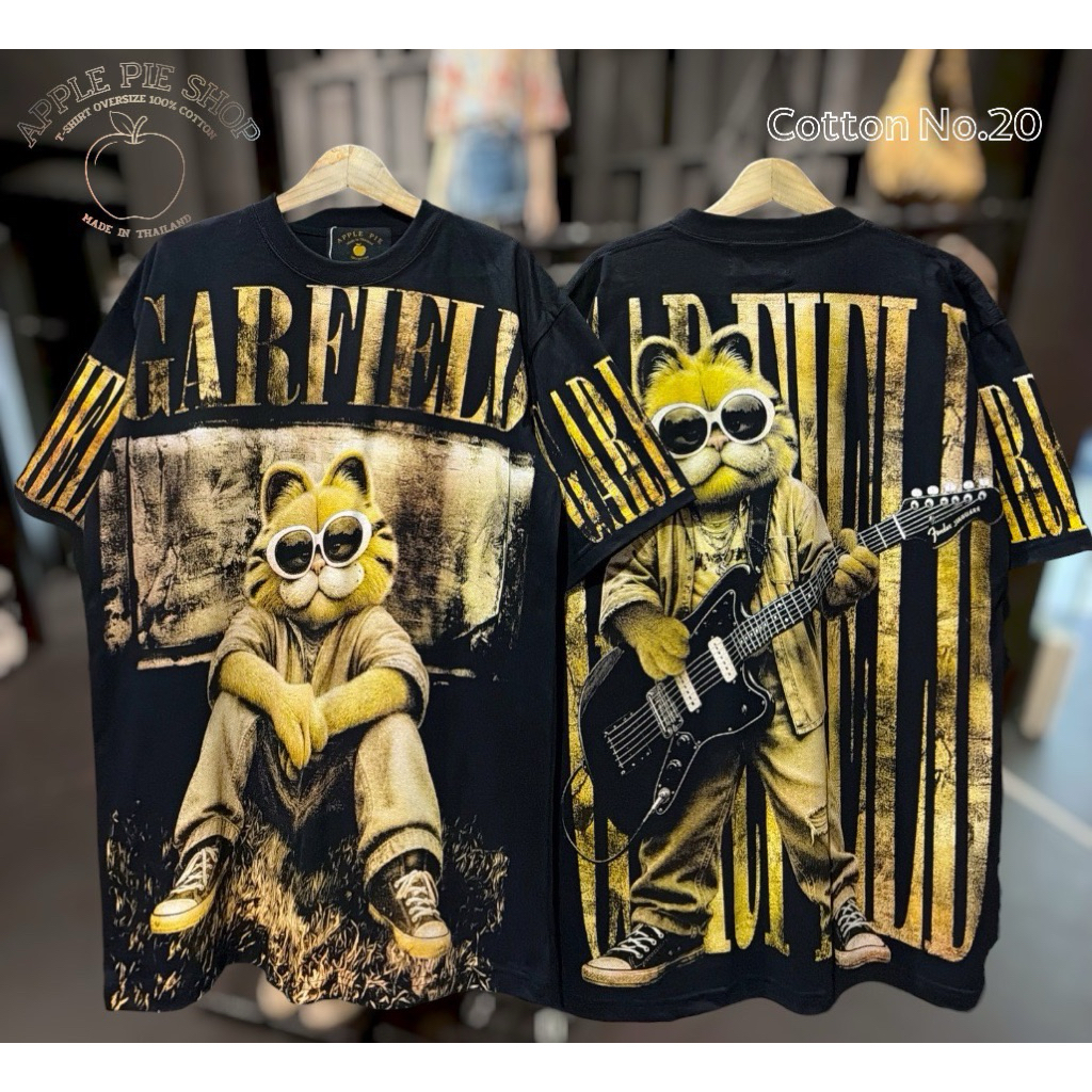 เสื้อยืดโอเวอร์ไซส์ OVP คอตตอน100% ผ้านิ่ม สกรีนสวย ใส่สบายป้าย apple ple