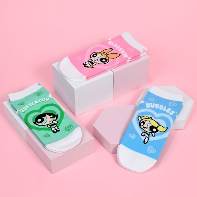 BAOJI บาโอจิ The Powerpuff Girls Collection ถุงเท้านุ่ม ใส่สบาย ระบายอากาศดี รุ่น BPGRSA