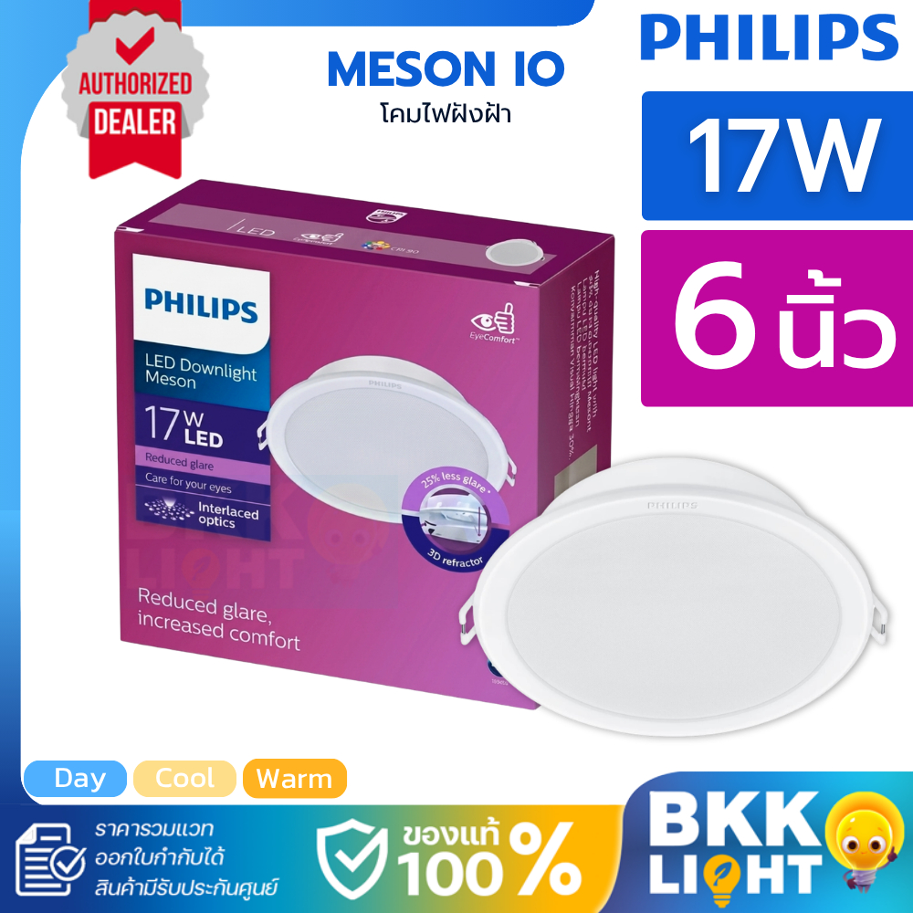 Philips led Meson ดาวน์ไลท์ 17w 150 59466 6 นิ้ว (6") ฟิลิปส์ ของแท้ IO Gen3,Gen4 ประกันศูนย์
