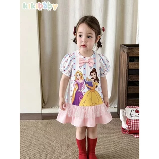 [90-130]กีกี้เบบี้ เดรสเจ้าหญิง เดรสน่ารักๆ เสื้อผ้าเด็d kikibaby-dress KP