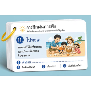 ฟังปุ๊บ ตอบปั๊บ! 15 สถานการณ์ การ์ดฝึกการฟัง สำหรับเด็ก 5–10 ปี