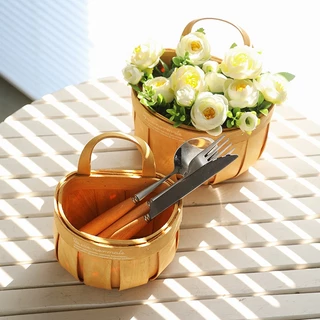 ตะกร้าเอนกประสงค์ แขวนได้าน Hanamade Minimal ตะกร้าสานสไตล์ญี่ปุ่น