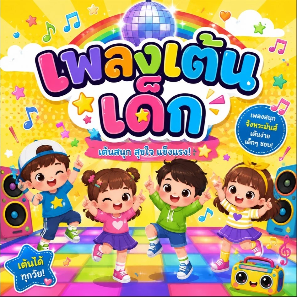 MP3 เพลงเต้นเด็ก (แผ่น CD , USB แฟลชไดร์ฟเพลง)