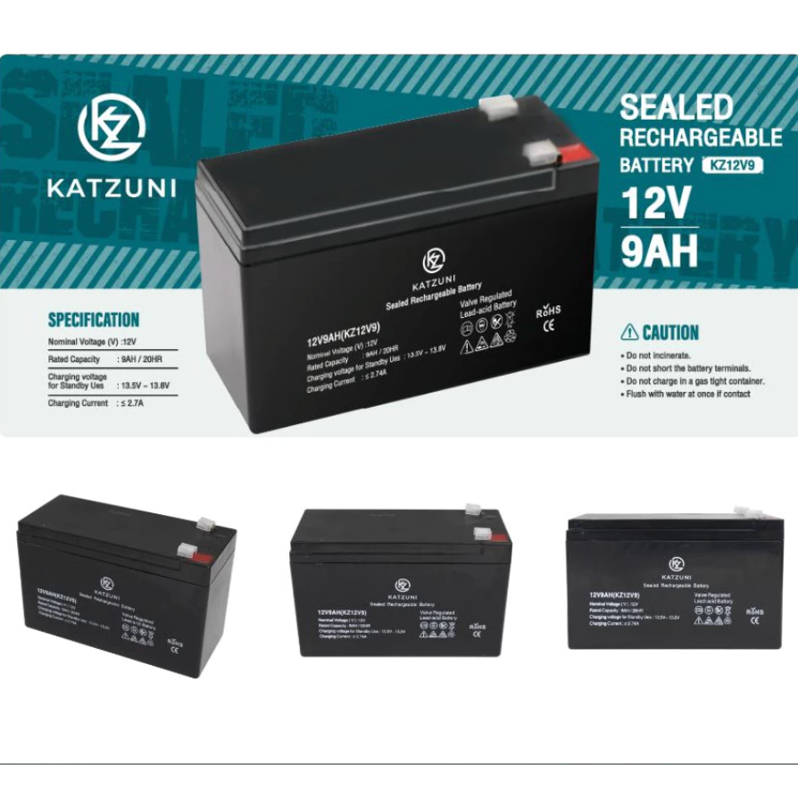 KATZUNI Battery 12V 9Ah แบตups/แบต Katzuni KZ12V9