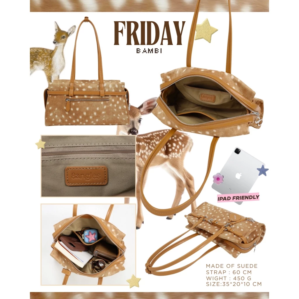 8anglesshop- กระเป๋า Friday พร้อมส่ง 🧤🍒 size 12.5 นิ้ว ใส่IPADได้ #กระเป๋าbelt #กระเป๋าสะพายไหล่ 8angles E002 thumbnail 7