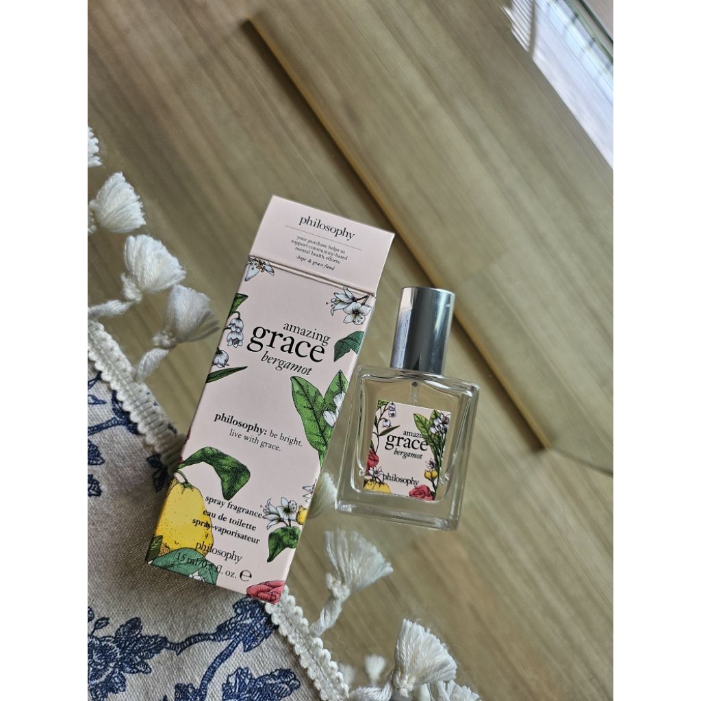 [ส่งต่อ ใช้น้อย] น้ำหอมแท้ Philosophy Amazing Grace Bergamot EDT ขนาด 15 ml (มีกล่อง+ป้ายไทย)