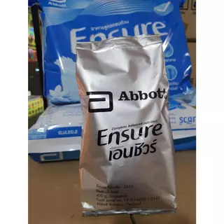 เอนชัวร์ ensure กลิ่นวนิลา ชนิดถุงเติม แบ่งขาย ขนาด400 กรัม xจำนวน1ถุง(ซื้อ 2ถุงแถมช้อนตวงและใบสะสมคะแนนแลกรับของรางวัล)