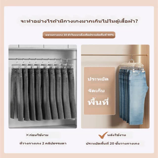 ✔[🇹🇭พร้อมส่ง] ไม้หนีบกางเกง สแตนเลส 20 ชิ้น กันลื่น มีหลายสี สวยงาม