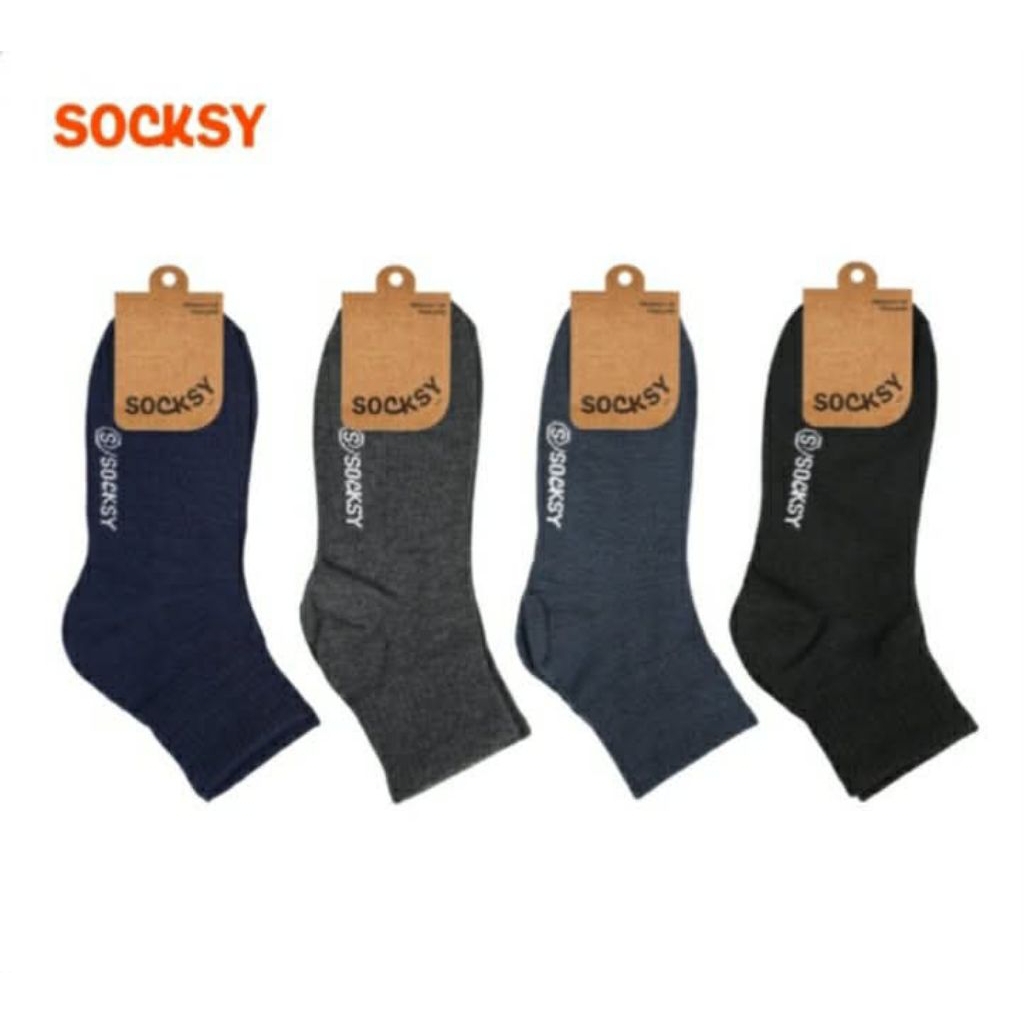 ถุงเท้า ถุงเท้าข้อกลาง SOCKSY ผ้าหนานุ่ม ยืดเยอะ ใส่สบายไม่บางไม่ย้วยง่าย ถุงเท้าสีดำ สีขาว ใส่ทำงาน