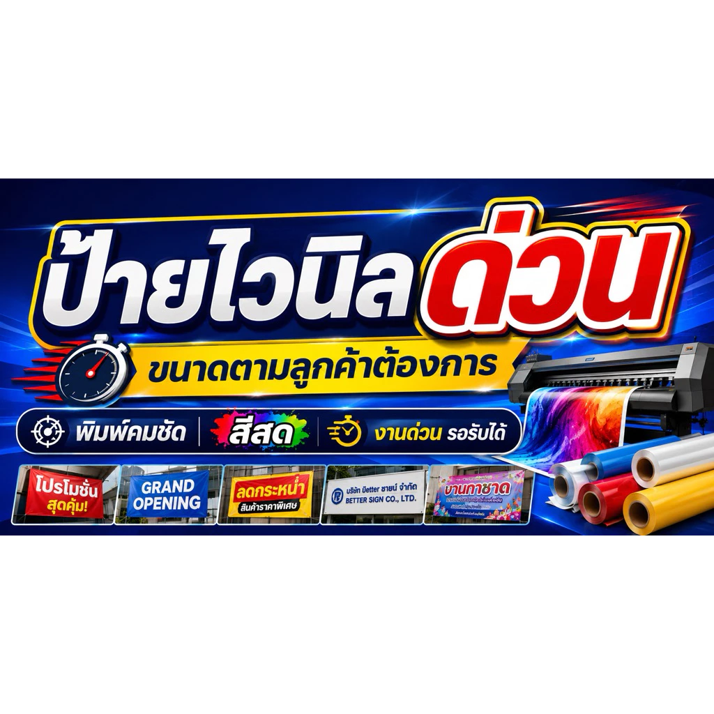 ป้ายไวนิลด่วน ขนาดลูกค้าสามารถกำหนดได้ทั้งหมด สนใจทักข้อความ สแบถามราคา แบบพร้อมปริ้นส่งออกภายใน24ชม