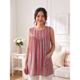 เสื้อแขนกุดไซส์ใหญ่ อก60" ผ้าสเตย์เนื้อผ้าเย็นใส่สบาย