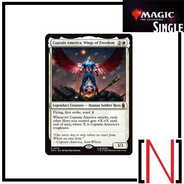 [MTG][Single][MSH] Captain America, Wings of Freedom ระดับ Rare [ภาษาอังกฤษ]