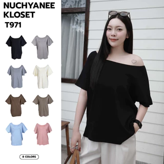(T971)Colette Knit งานเสื้อไหมพรมสีพื้นคอกลมรุ่นใหม่ Nuchyanee