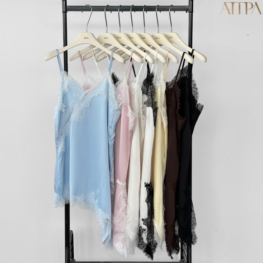 Atipashop - Lacey Satin | สายเดี่ยวลูกไม้ ผ้าซาติน